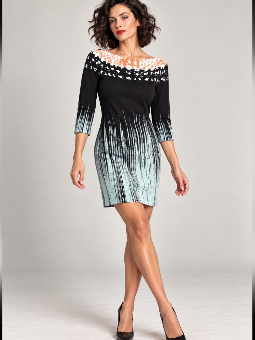 Diane Von Furstenberg Lux Silk Abstract Print Dress